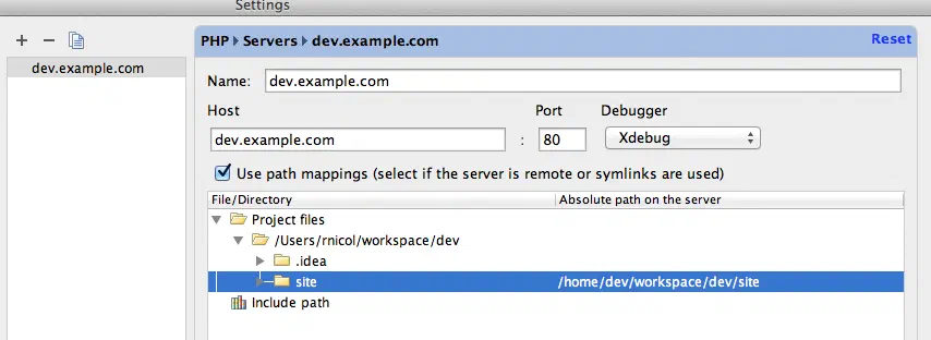 PHPStorm Peferences